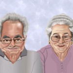 50th wedding anniversary caricature gift