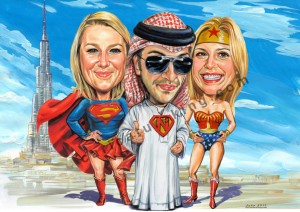 superhero caricature