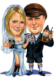 beer at wedding