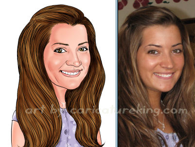 girl caricature art gift