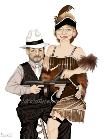 gangsters gangsters caricature
