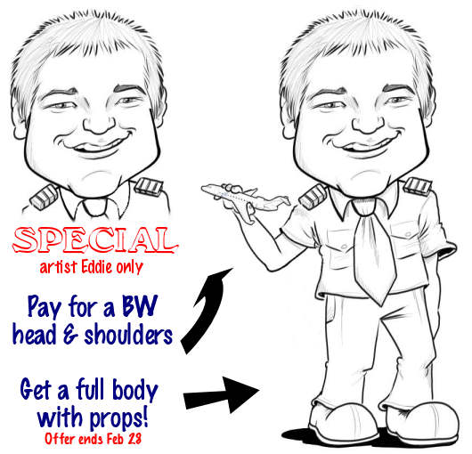 caricature special deal