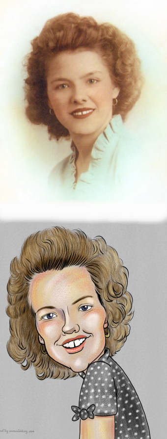 crayon look caricature