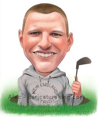 custom art golfer gift idea