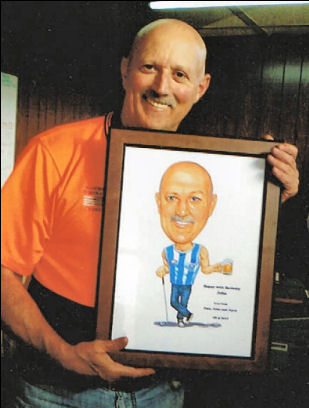 sports lover caricature