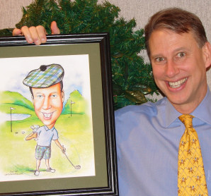 golfer caricature