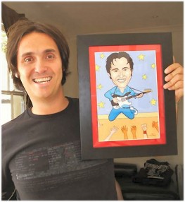 caricature in frame
