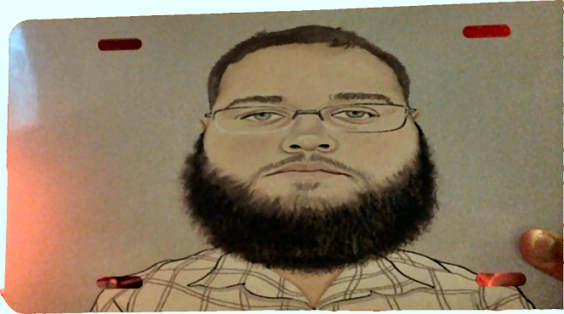 caricature art for licence plate