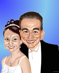 wedding caricature sample