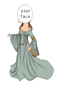 medieval lady caricature