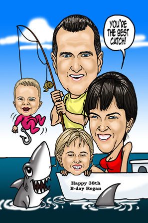 boat-familycartoon art