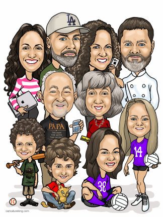 extended-family-caricature