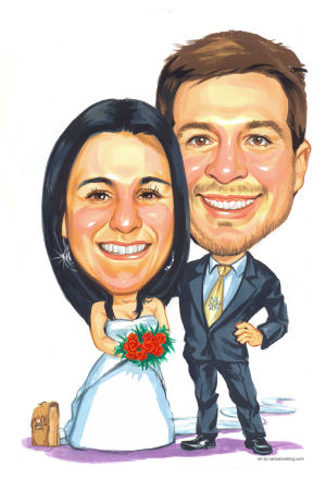 wedding caricature